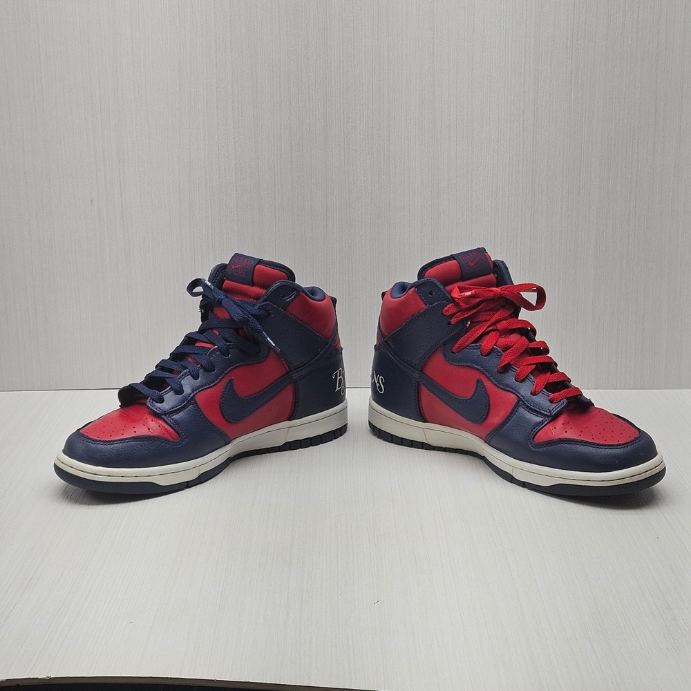Nike SB Dunk High Supreme By Any Means Navy Red DN3741-600 Mens 8.5 - Picture 6 of 14